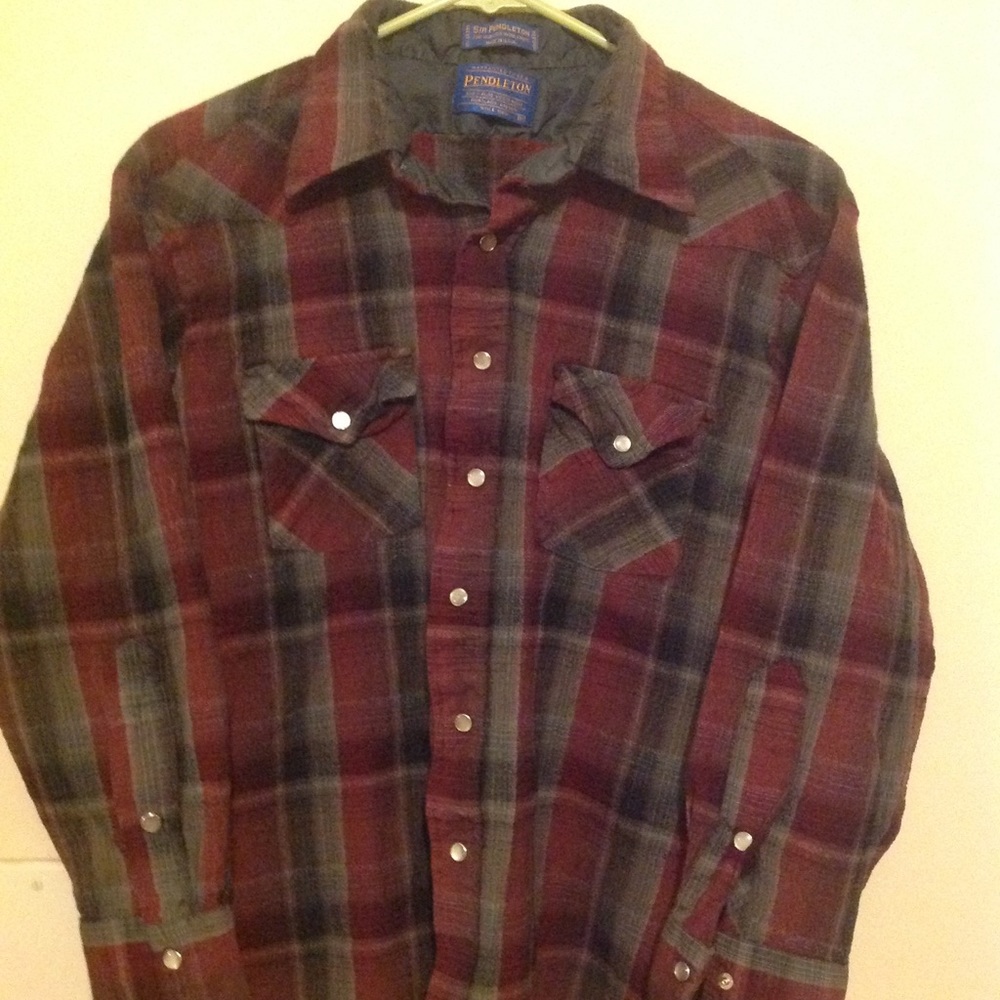 Authentic Pendleton Wool Flannel with Pearl Snaps